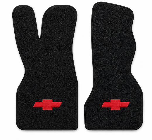 1975-1977 Chevy G10 Van Cutpile Floor Mats with Embroidered Logo Choices - 2-Piece - product image