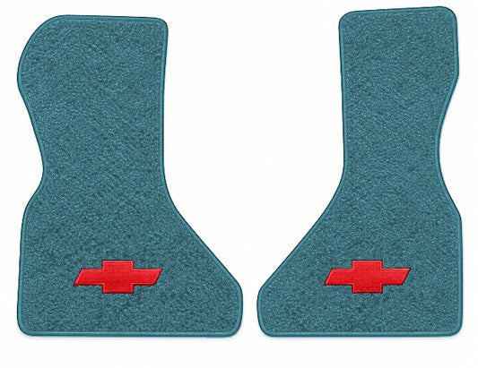 1978 Chevy G10 Van Cutpile Floor Mats with Embroidered Logo Choices Front - 2-Piece - product image