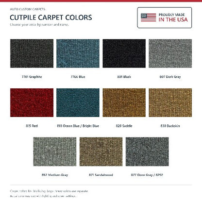 1985-1988 GMC Safari Cutpile Floor Mats with Embroidered Logo Choices Front - 2-Piece - product details image 6