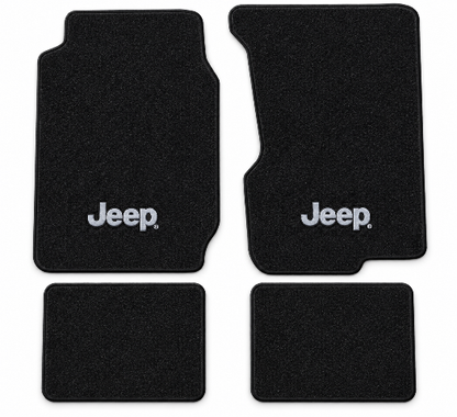 1974-1983 Jeep Cherokee Cutpile Floor Mats with Embroidered Logo Choices - 4-Piece - product details image 2