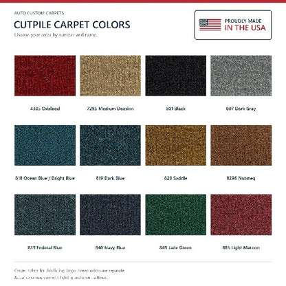 1974-1983 Jeep Cherokee Cutpile Floor Mats with Embroidered Logo Choices - 4-Piece - product details image 7