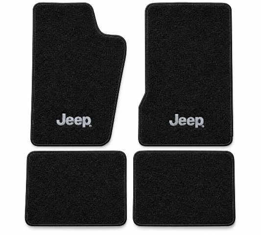 1984-1996 Jeep Cherokee Cutpile Floor Mats with Embroidered Logo Choices - 4-Piece - product details image 2