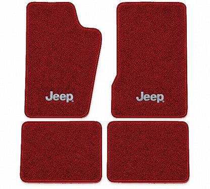 1984-1996 Jeep Cherokee Cutpile Floor Mats with Embroidered Logo Choices - 4-Piece - product image