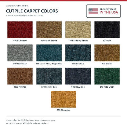 1974-1988 Jeep J10 Cutpile Floor Mats with Embroidered Logo Choices - 2-Piece - product details image 6