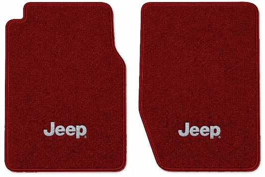 1974-1988 Jeep J10 Cutpile Floor Mats with Embroidered Logo Choices - 2-Piece - product image