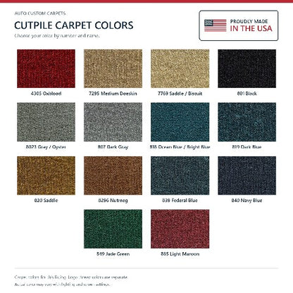 1974-1983 Jeep Wagoneer Cutpile Floor Mats with Embroidered Logo Choices - 4-Piece - product details image 6