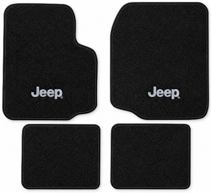 1987-1995 Jeep Wrangler Cutpile Floor Mats with Embroidered Logo Choices - 4-Piece - product details image 2