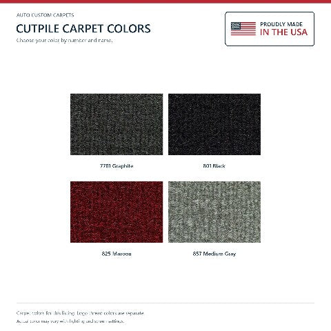 1979-1984 Mazda B2000 Cutpile Floor Mats with Embroidered Logo Choices - 2-Piece - product details image 6