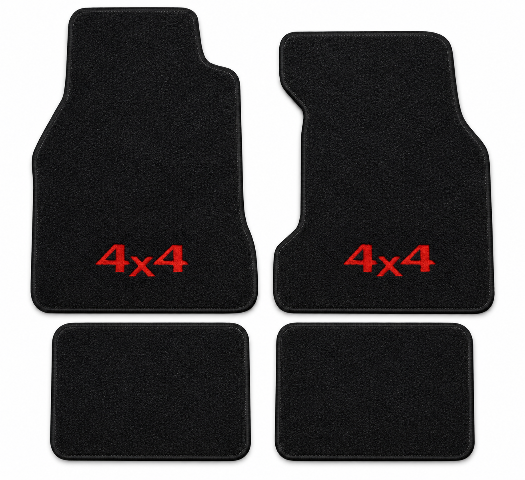 1984-1989 Toyota 4Runner Cutpile Floor Mats with Embroidered Logo Choices - 4-Piece - product details image 2