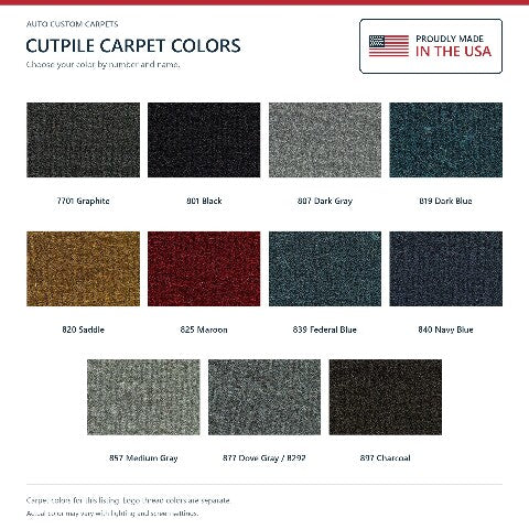 1984-1989 Toyota 4Runner Cutpile Floor Mats with Embroidered Logo Choices - 4-Piece - product details image 6