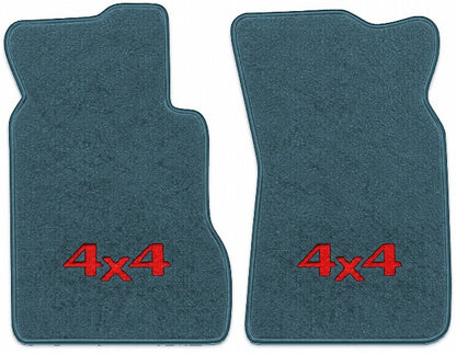 1977-1980 Toyota Reg Cab Cutpile Floor Mats with Embroidered Logo Choices - 2-Piece - product image