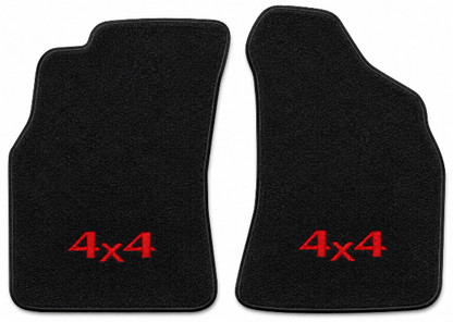 1985-1988 Toyota Reg Cab Cutpile Floor Mats with Embroidered Logo Choices - 2-Piece - product details image 2
