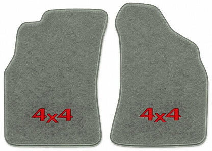 1985-1988 Toyota Reg Cab Cutpile Floor Mats with Embroidered Logo Choices - 2-Piece - product image