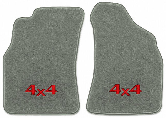 1985-1988 Toyota Reg Cab Cutpile Floor Mats with Embroidered Logo Choices - 2-Piece - product image
