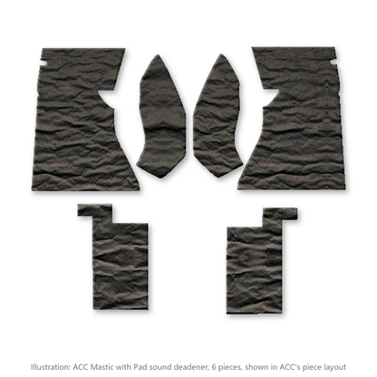 1953-1962 Chevrolet Corvette Mastic with Pad Sound Deadening Kit - 6-Piece - product image