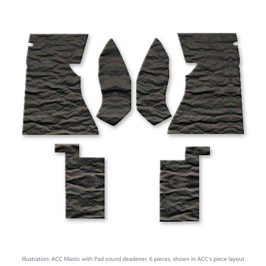 1953-1962 Chevrolet Corvette Mastic with Pad Sound Deadening Kit - 6-Piece - product image