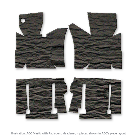 1963-1967 Chevrolet Corvette Coupe Front Mastic with Pad Sound Deadening Kit - 4-Piece - product image