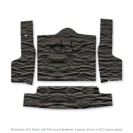 1963-1967 Chevrolet Corvette Roadster Rear Mastic with Pad Sound Deadening Kit - 4-Piece - product image