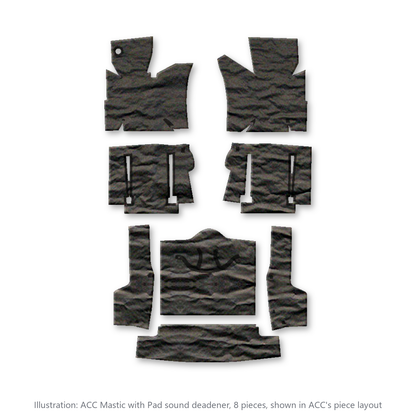 1963-1967 Chevrolet Corvette Roadster Mastic with Pad Sound Deadening Kit - 8-Piece - product image