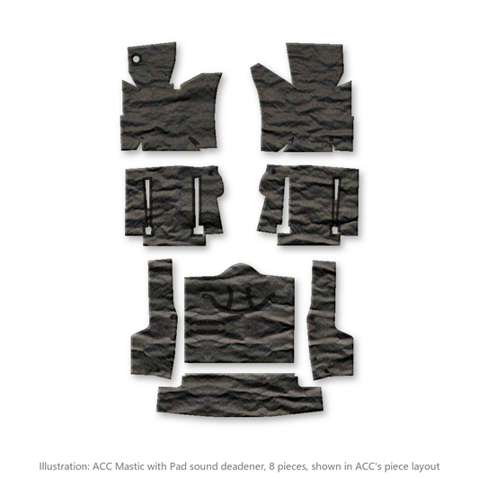 1963-1967 Chevrolet Corvette Roadster Mastic with Pad Sound Deadening Kit - 8-Piece - product image