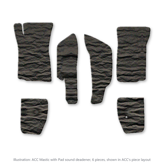 1968-1975 Chevrolet Corvette Roadster Front Mastic with Pad Sound Deadening Kit - 6-Piece - product image