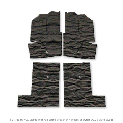 1968-1975 Chevrolet Corvette Coupe Rear Mastic with Pad Sound Deadening Kit - 4-Piece - product image
