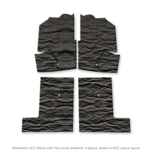 1976-1977 Chevrolet Corvette Rear Mastic with Pad Sound Deadening Kit - 4-Piece - product image
