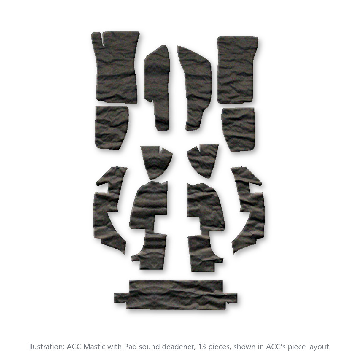 1968-1975 Chevrolet Corvette Roadster Mastic with Pad Sound Deadening Kit - 13-Piece - product image