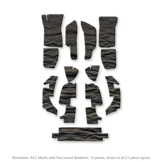1968-1975 Chevrolet Corvette Roadster Mastic with Pad Sound Deadening Kit - 13-Piece - product image
