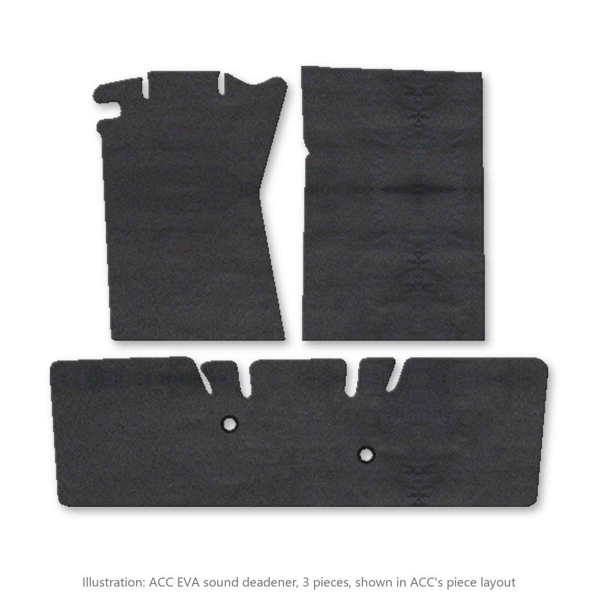 1965-1973 Ford Mustang Convertible Passenger Area EVA Sound Deadening Kit - 3-Piece - product image