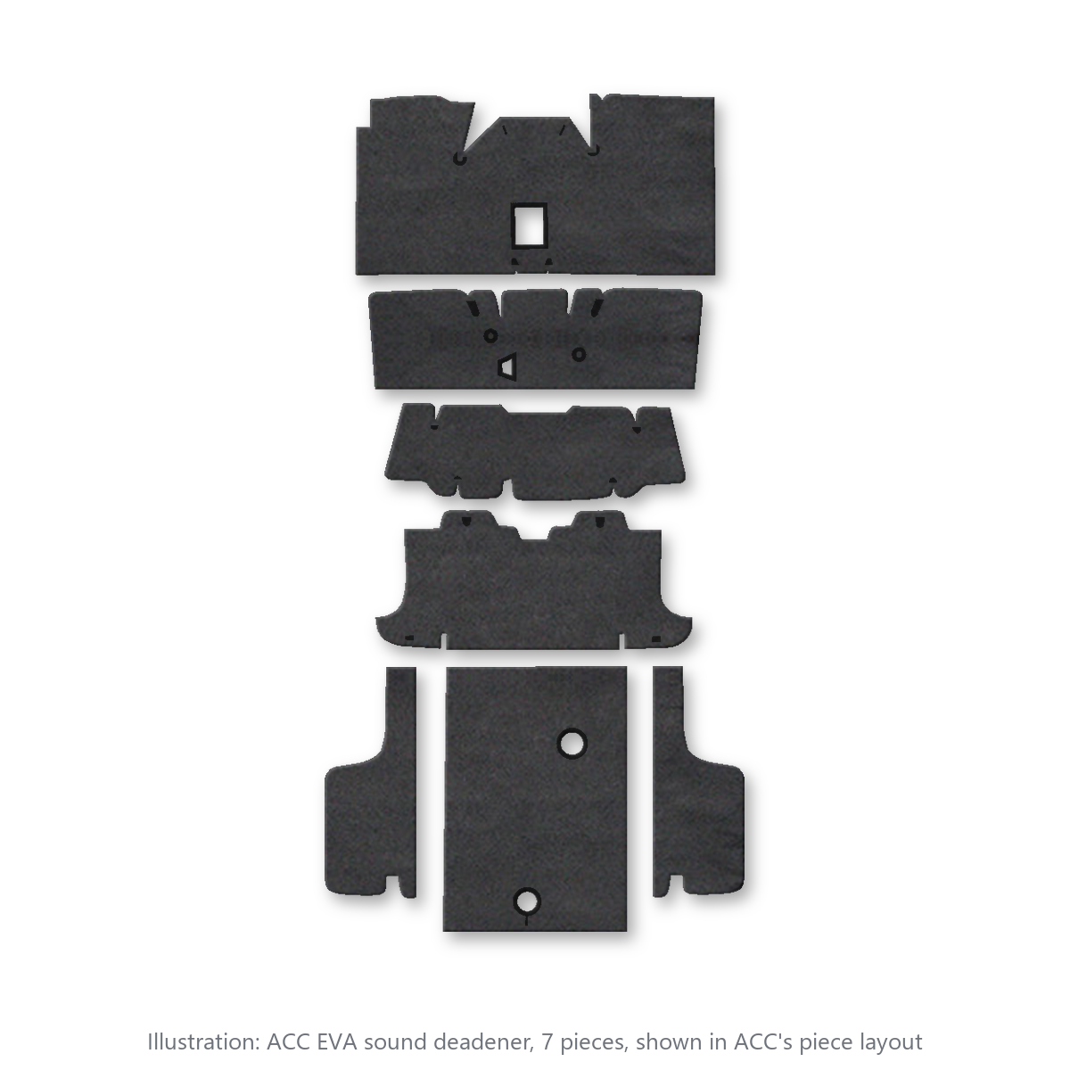 1969-1970 Mercury Cougar Convertible EVA Sound Deadening Kit - 7-Piece - product image