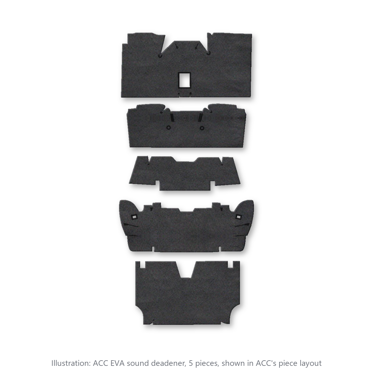1971-1973 Mercury Cougar Coupe EVA Sound Deadening Kit - 5-Piece - product image