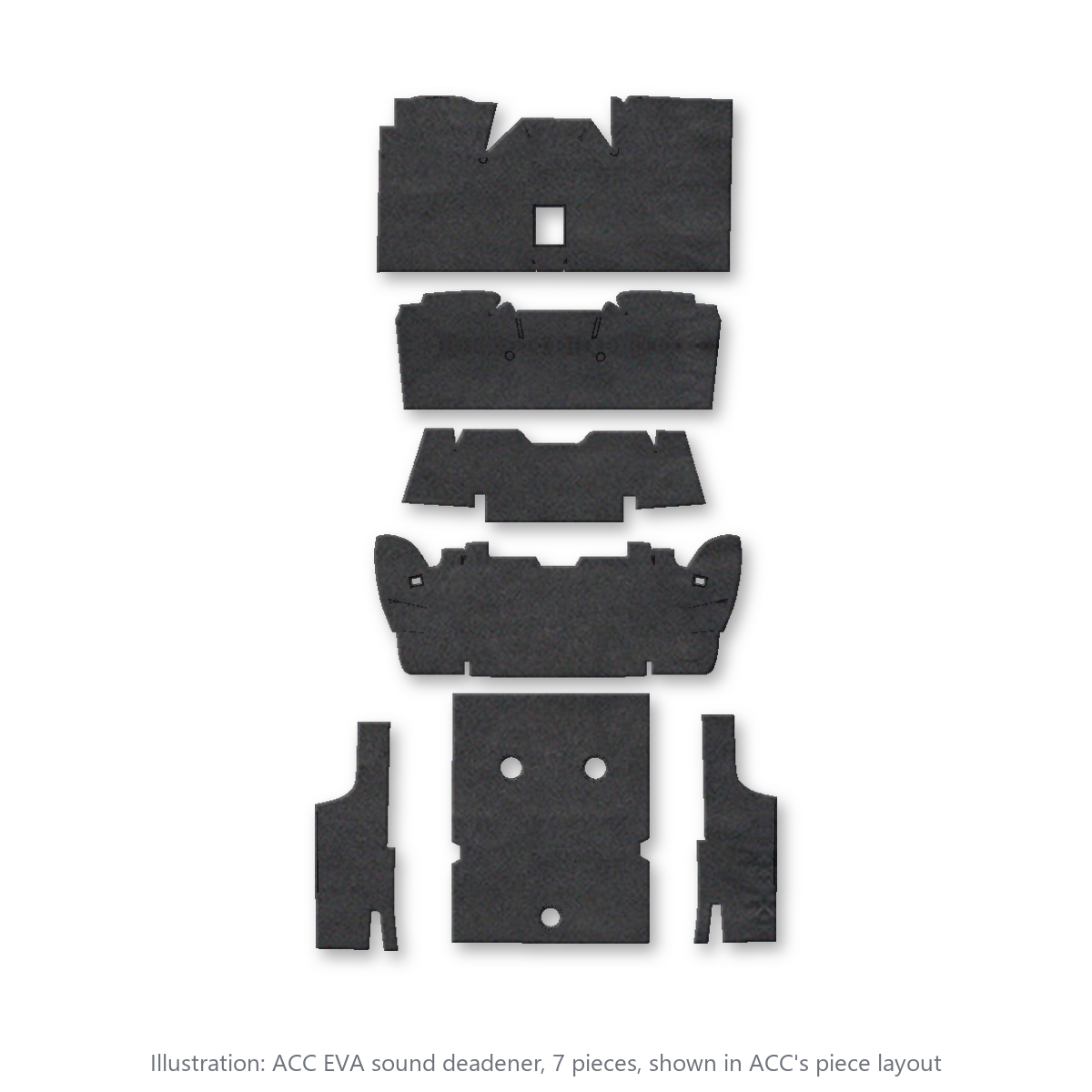 1967-1970 Mercury Cougar Coupe EVA Sound Deadening Kit - 7-Piece - product image