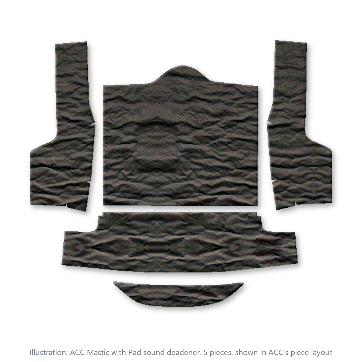 1963-1967 Chevrolet Corvette Coupe Rear Mastic with Pad Sound Deadening Kit - 5-Piece - product image