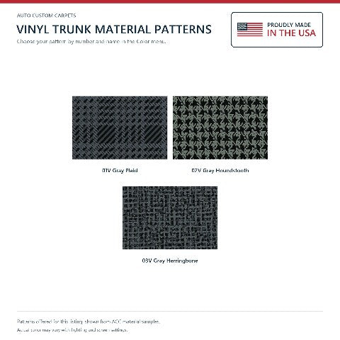 1964-1966 Plymouth Barracuda Vinyl Replacement Trunk Mat - 1-Piece - product details image 4