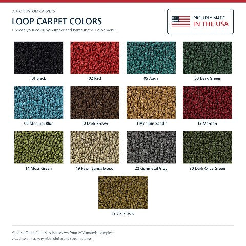 1964-1966 Plymouth Barracuda Loop Replacement Trunk Mat - 1-Piece - product details image 5