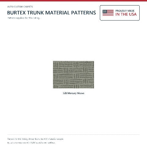 1955-1956 Mercury Monterey Burtex Replacement Trunk Mat 2DR Convertible with Boards - 6-Piece - product details image 2