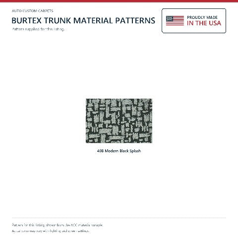 1957-1958 Buick Century Burtex Replacement Trunk Mat - 2-Piece - product details image 3