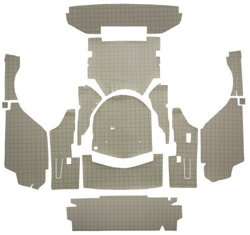 1957 Ford Skyliner Retractable Hardtop with Boards Fleece Replacement Trunk Mat - 15-Piece - product image
