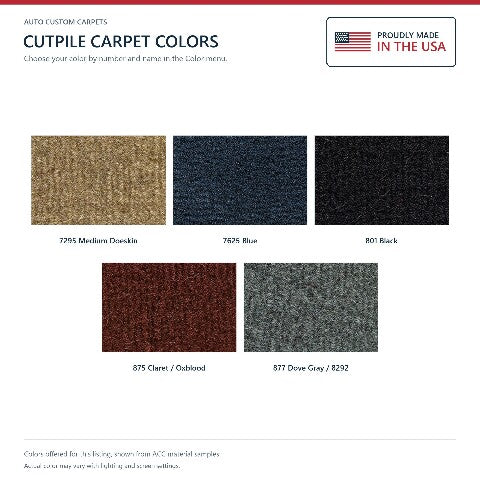1984-1987 Buick Regal Grand National Cutpile Replacement Trunk Mat Kit with Boards - 9-Piece - product details image 12