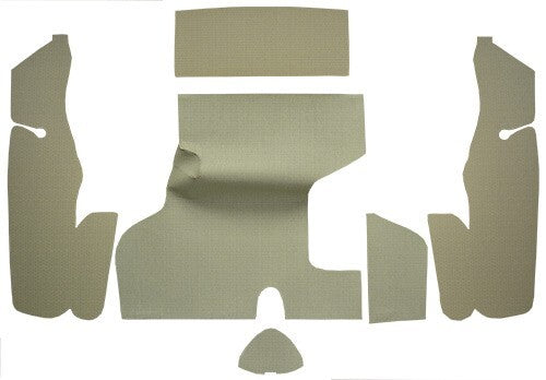 1955-1956 Mercury Monterey Burtex Replacement Trunk Mat Hardtop/Sedan with Boards - 6-Piece - product image