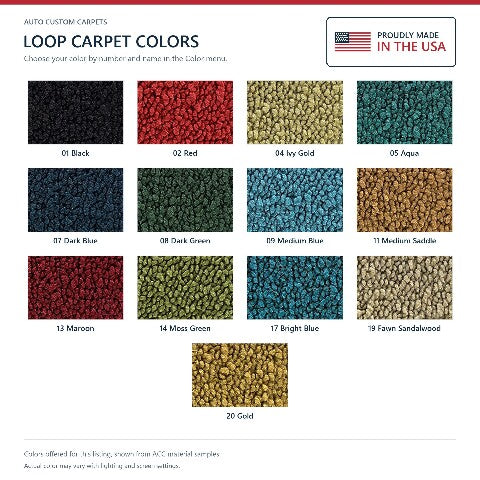 1968-1969 Chevy Chevelle Loop Replacement Trunk Mat in Carpet with Pad - 1-Piece - product details image 6