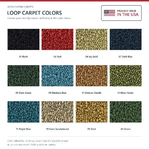1970-1972 Chevy Chevelle Loop Replacement Trunk Mat in Carpet with Pad - 1-Piece - product details image 6