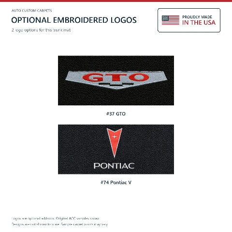 1972 Pontiac GTO Loop Replacement Trunk Mat in Carpet with Pad - 1-Piece - product details image 6