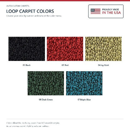 1972 Pontiac GTO Loop Replacement Trunk Mat in Carpet with Pad - 1-Piece - product details image 7