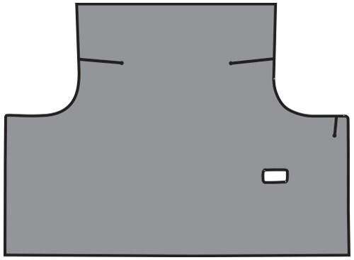 1969-1970 Chrysler 300 2DR Convertible Vinyl Replacement Trunk Mat - 1-Piece - product details image 2