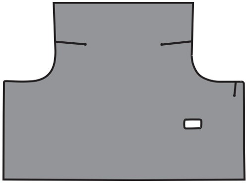 1969-1970 Plymouth Fury 2DR Convertible Vinyl Replacement Trunk Mat - 1-Piece - product details image 2