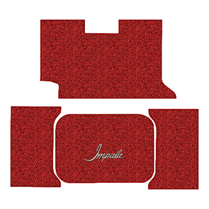 1961 Chevy Impala Loop Replacement Trunk Mat 2DR Convertible in Carpet with Pad - 4-Piece - product image