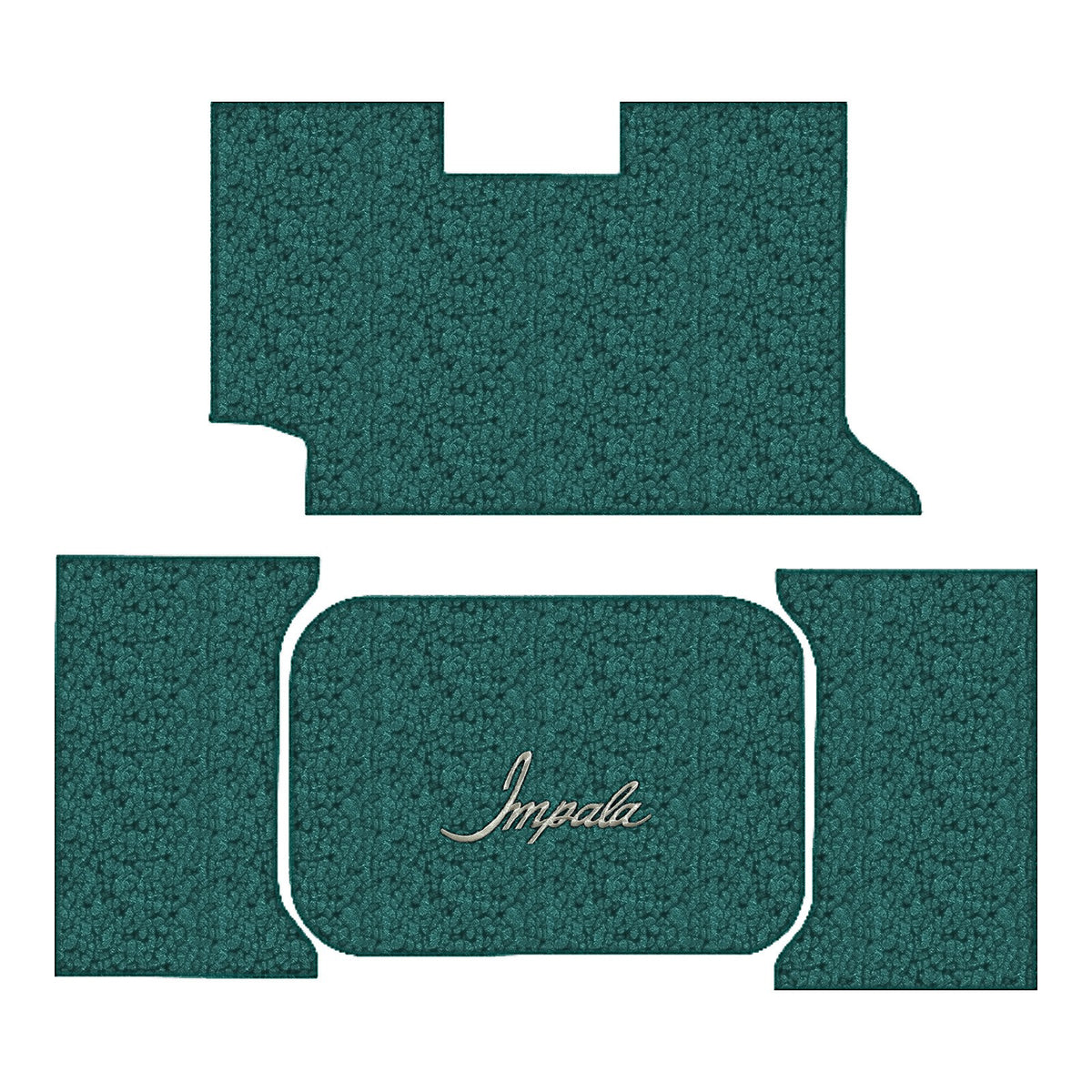 1961 Chevy Impala Loop Replacement Trunk Mat 2DR Convertible in Carpet with Pad - 4-Piece - product details image 8