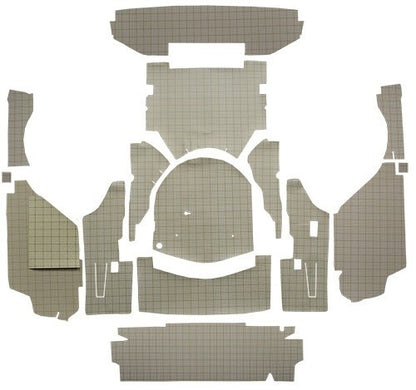 1958 Ford Skyliner Retractable Hardtop with Boards Burtex Replacement Trunk Mat - 15-Piece - product image